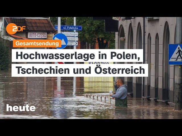 ⁣heute 19:00 Uhr vom 15.09.2024 Hochwasserlage spitzt sich zu, Scholz beginnt Zentralasien-Reise