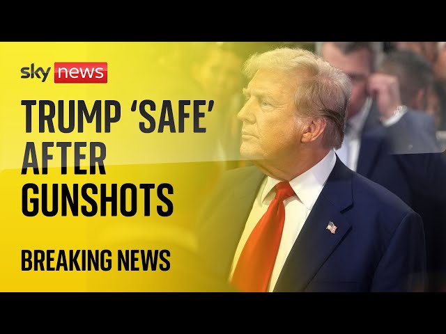 ⁣Donald Trump 'safe' after 'gunshots in his vicinity'