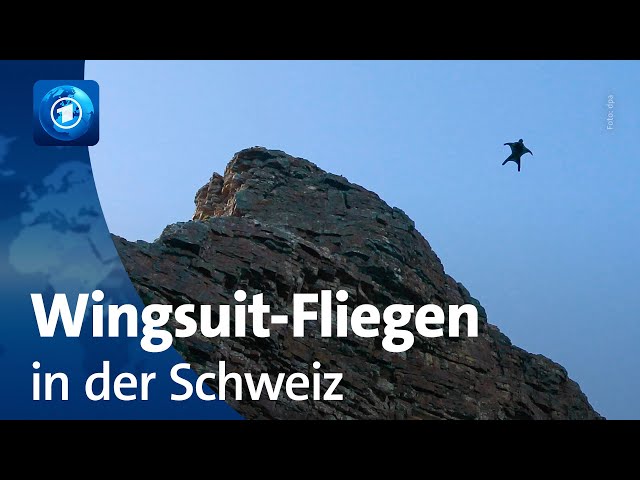 ⁣Wingsuit-Fliegen am Hotspot in der Schweiz