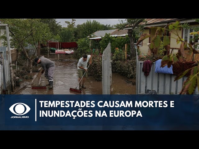 ⁣Tempestades causam mortes e inundações na Europa