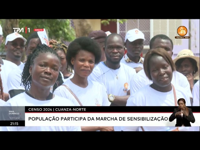 ⁣Censo 2024  População participa da marcha de sensibilização