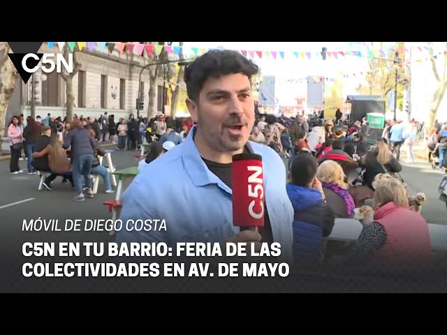 ⁣C5N en tu BARRIO: FERIA de las COLECTIVIDADES en AV. de MAYO