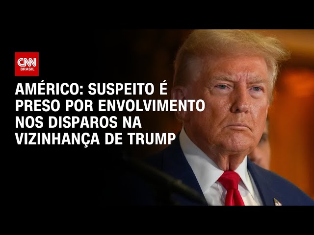 ⁣Américo: suspeito é preso por envolvimento nos disparos na vizinhança de Trump | Agora CNN