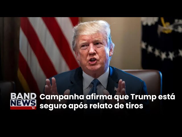 ⁣Campanha diz que Trump está seguro após relato de tiros | BandNews TV