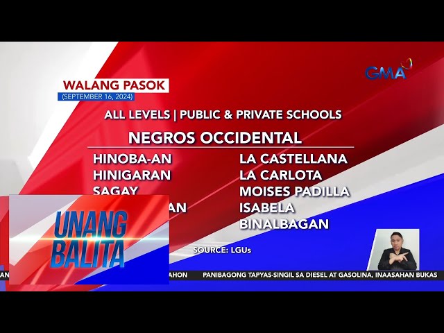 ⁣Walang pasok as of 7:19 AM (September 16, 2024) | Unang Balita