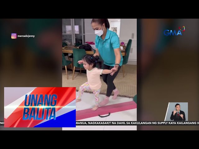 ⁣Jennylyn Mercado, nag-share ng gymnast practice ni Dylan | Unang Balita