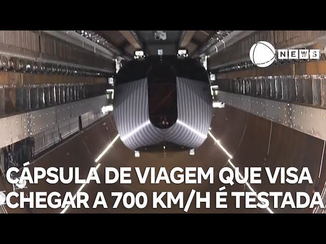 ⁣Cápsula de viagem que visa chegar a 700 km/h é testada