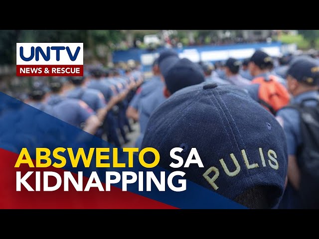 ⁣14 na pulis, abswelto sa 2021 kidnapping case