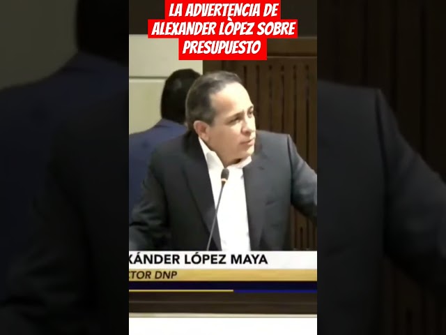 ⁣La ADVERTENCIA DE ALEXANDER LÒPEZ SOBRE PRESUPUESTO