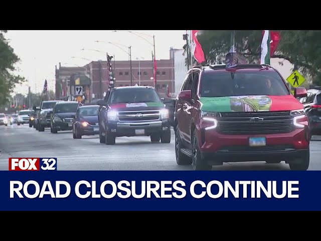 ⁣Roads closed due to Mexican independence Day celebrations