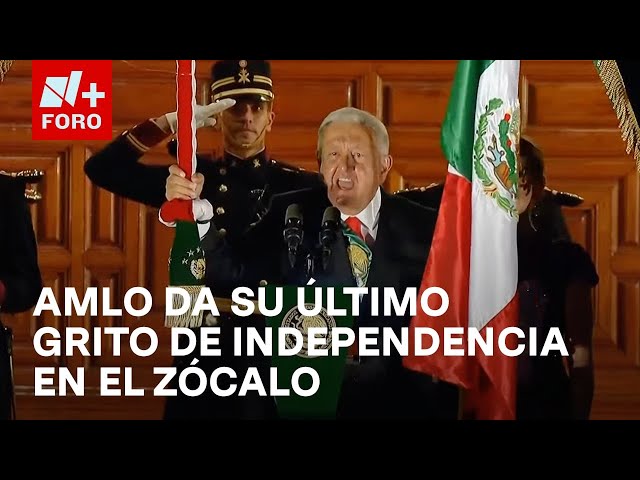 ⁣AMLO da su último Grito de Independencia en el Zócalo - Las Noticias