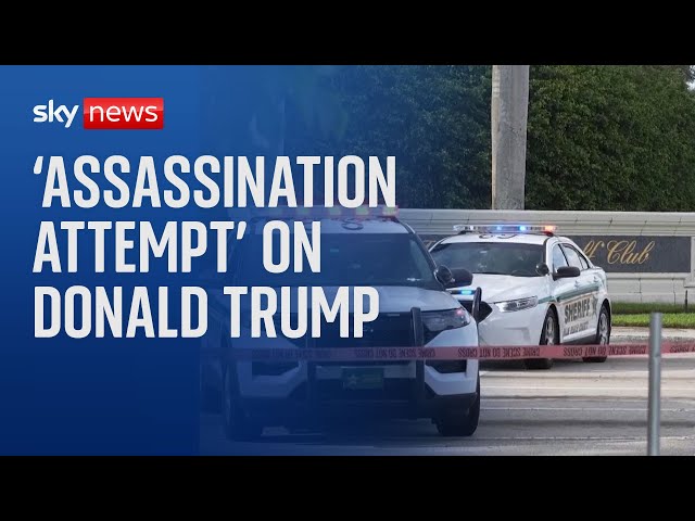 ⁣Trump: Man arrested and AK-47 rifle recovered after 'apparent assassination attempt'