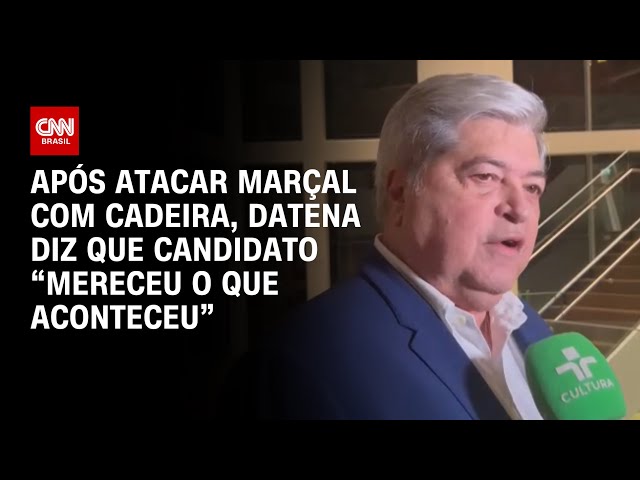 ⁣Após atacar marçal com cadeira, Datena diz que candidato “mereceu o que aconteceu”