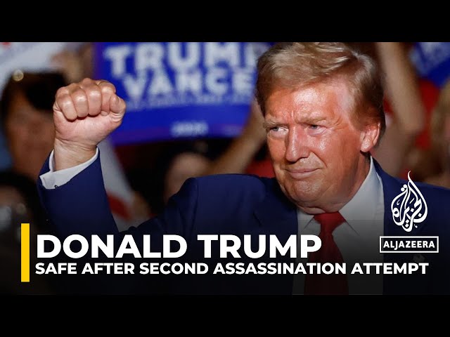 ⁣Trump safe after second apparent assassination attempt, suspect in custody