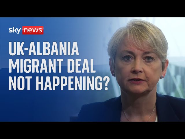 ⁣UK not considering Albania migrant deal 'at the moment', says home secretary