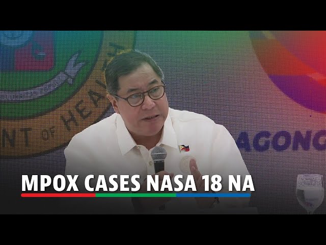 ⁣Mga tinamaan ng mpox sa Pilipinas, umabot na sa 18 ayon sa DOH