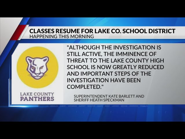 ⁣Classes resume in Lake County following safety concerns