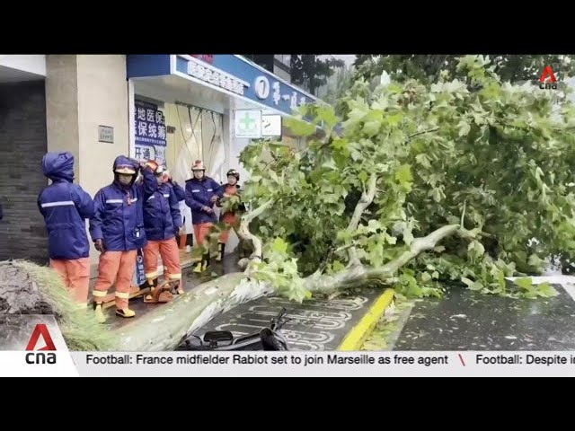 ⁣Typhoons batter parts of Asia, causing heavy damage