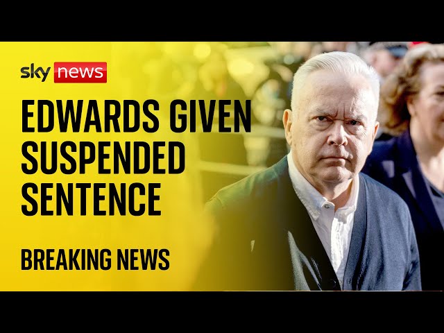 ⁣Huw Edwards gets six-month suspended sentence after paying paedophile for child abuse images