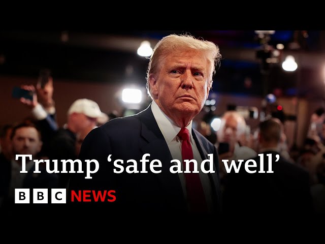 ⁣Donald Trump ‘safe and well’ after apparent assassination attempt | BBC News