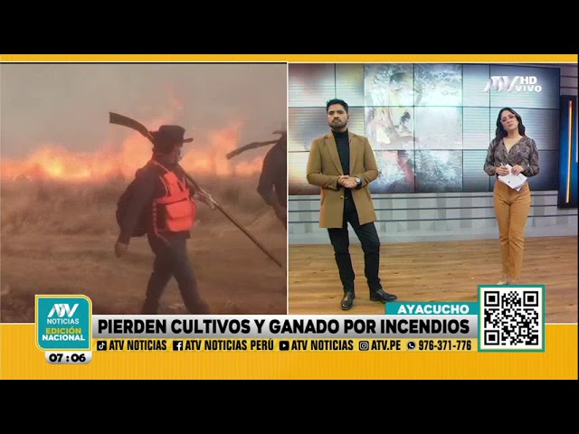 Ayacucho: Pobladores pierden cultivos y ganado debido a los incendios forestales