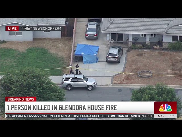 ⁣1 killed in Glendora house fire