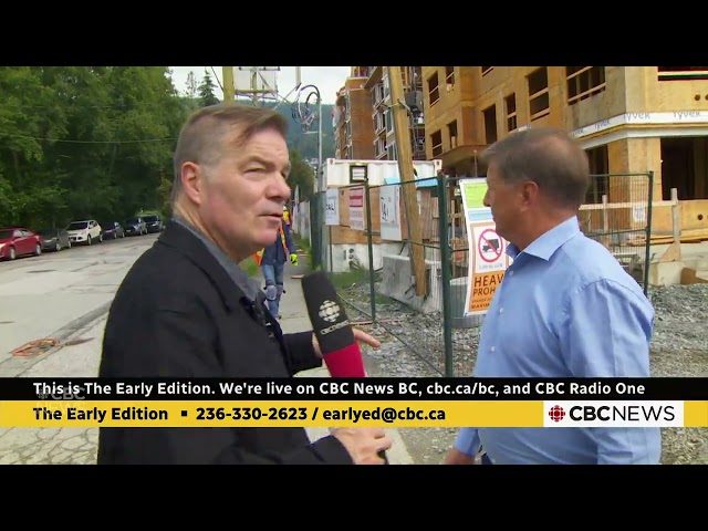 ⁣Touring a new affordable housing site in West Vancouver