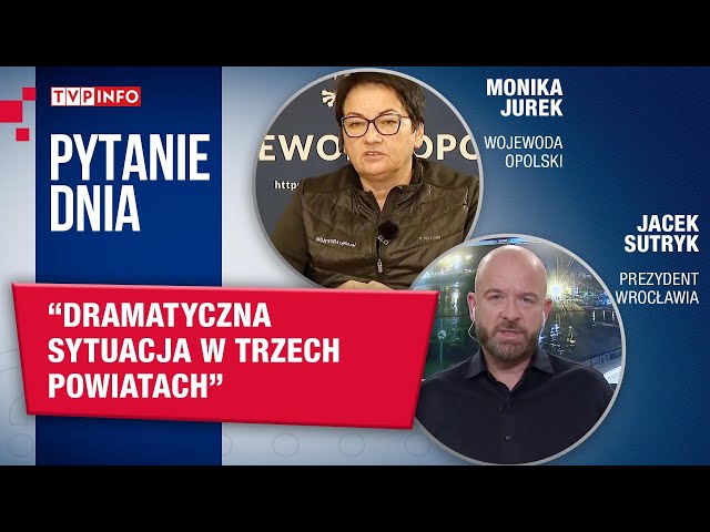 ⁣"Sytuacja jest dramatyczna i dynamiczna". Jacek Sutryk i Monika Jurek o powodziach | PYTAN