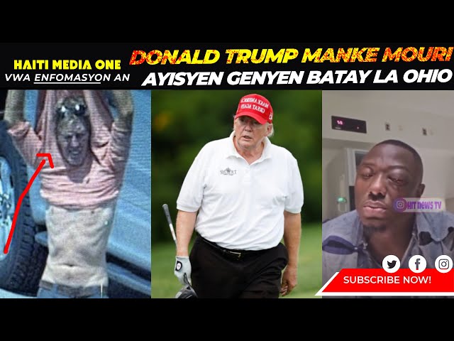 ⁣Donald Trump Manke Bwè Dlo Bouch Li, Ayisyen Pote viktwa nan koze rimè chat la