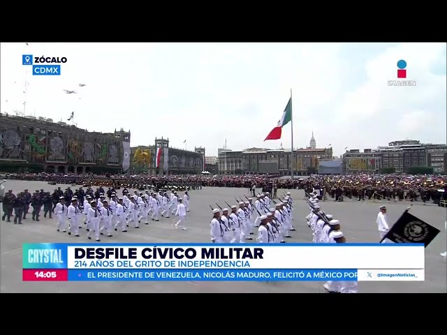 ⁣Así se vivió el Desfile Cívico Militar 2024 | Noticias con Crystal Mendivil