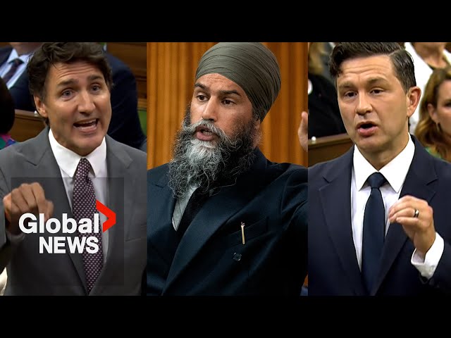 ⁣"Turned tail and ran": Trudeau calls out NDP on 1st day back in parliament