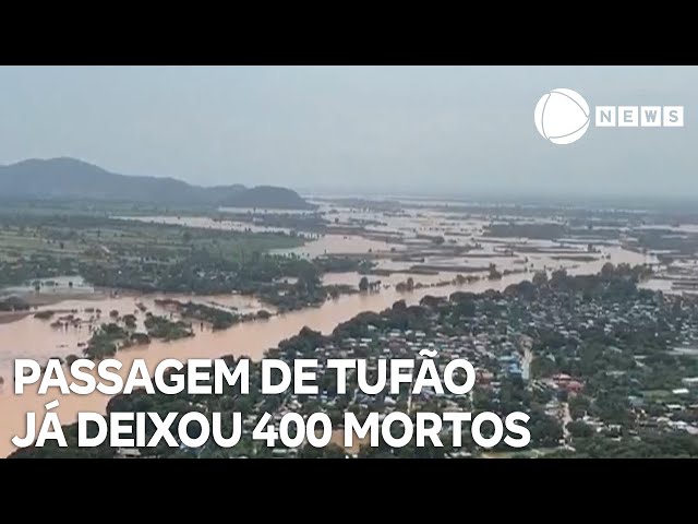 ⁣Passagem do tufão Yagi pela Ásia já deixou 400 mortos