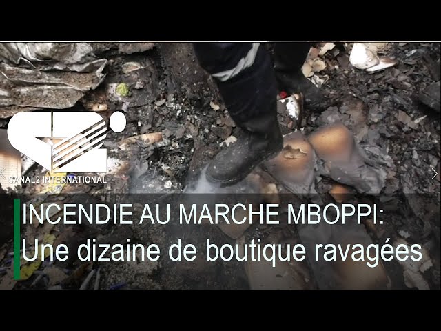 ⁣INCENDIE AU MARCHE MBOPPI: Une dizaine de boutique ravagées