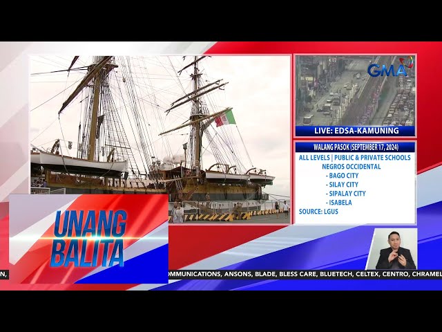 ⁣Italian Navy training ship na Amerigo Vespucci, nakadaong ngayon sa Pilipinas | Unang Balita