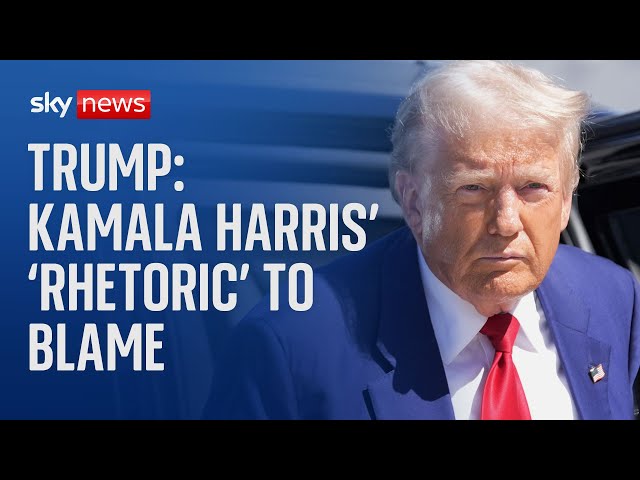 ⁣Donald Trump: Kamala Harris' 'rhetoric' language to blame for attempted assassination