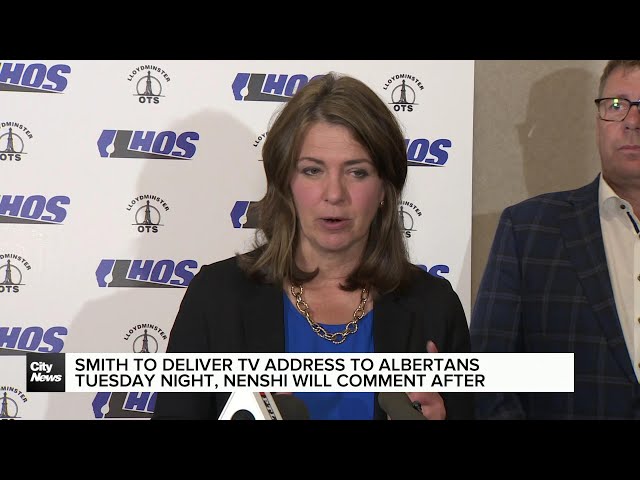 ⁣Smith to address Albertans Tuesday night