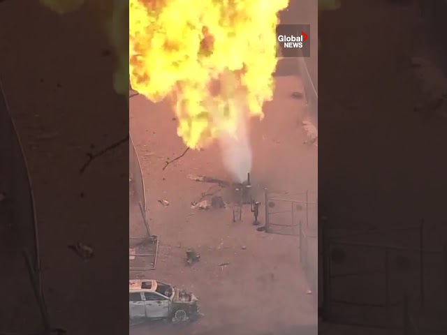 ⁣Houston suburb evacuated after massive pipeline fire