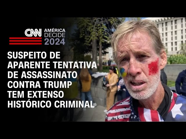 ⁣Suspeito de aparente tentativa de assassinato contra Trump tem extenso histórico criminal|PRIME TIME