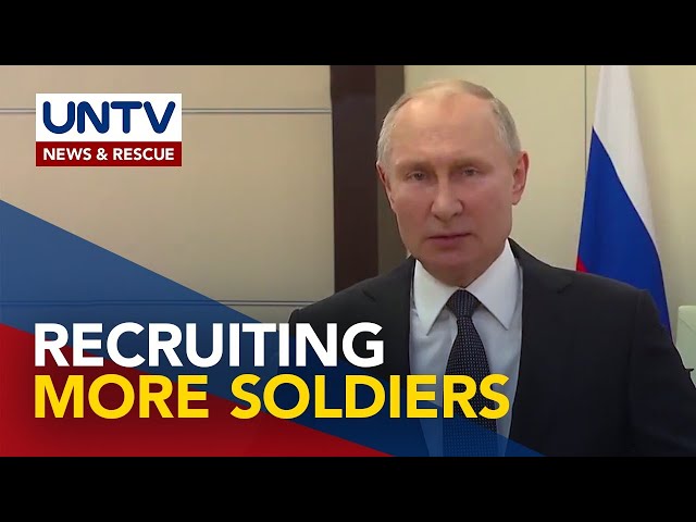 ⁣Russian Pres. Vladimir Putin, iniutos ang pagdaragdag ng bilang sa pwersa ng militar