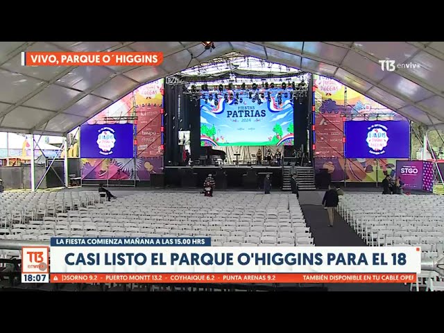 ⁣Afinan últimos detalles para el inicio de las fondas en Parque O'Higgins