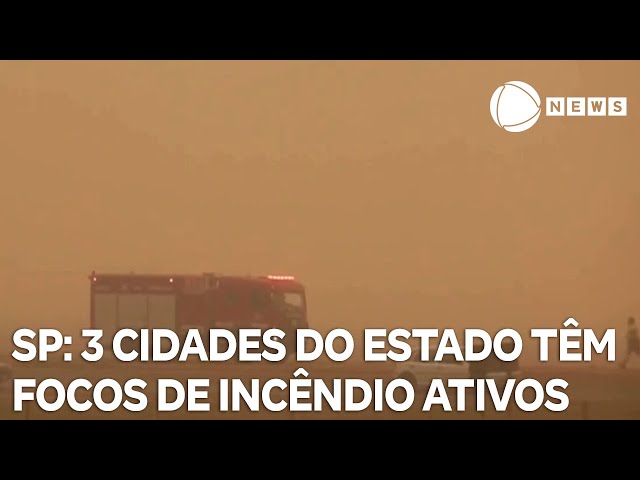 ⁣SP: três cidades do estado têm focos de incêndio ativos