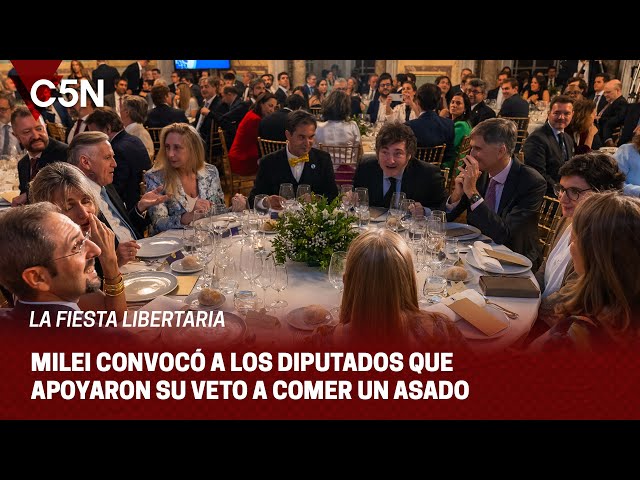 ⁣Los detalles del ASADO que brindará MILEI a los diputados que apoyaron su VETO contra los JUBILADOS