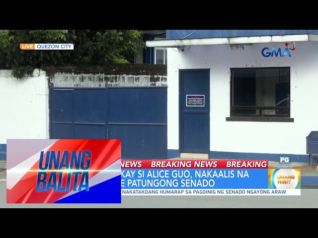 ⁣BREAKING NEWS – Coaster na sakay si Alice Guo, nakaalis na ng Camp Crame... | Unang Balita