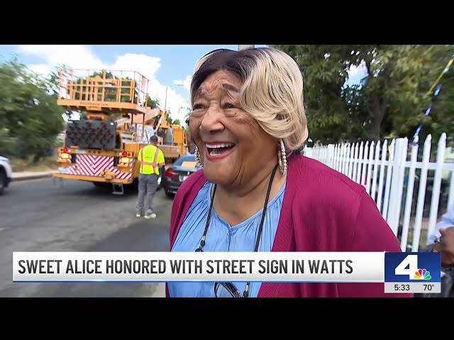 ⁣Sweet Alice honored with street named after her in Watts