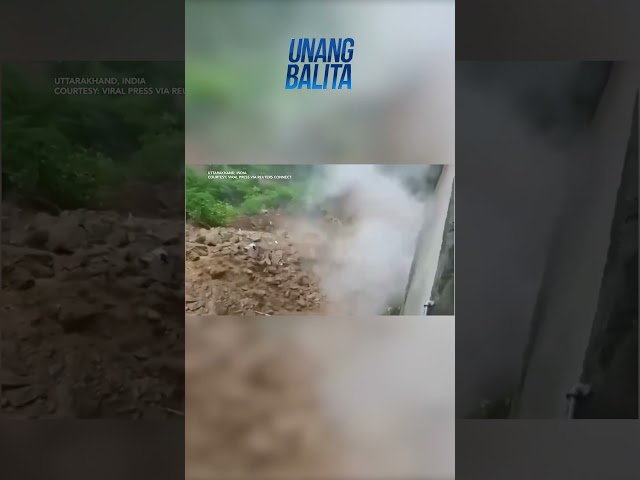 ⁣Estruktura, gumuho kasunod ng halos walang tigil na ulan #shorts | Unang Balita