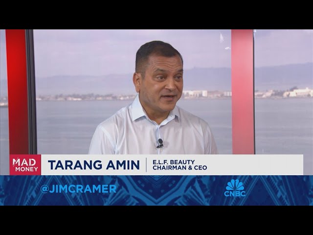 ⁣e.l.f. Beauty CEO Tarang Amin goes one-on-one with Jim Cramer