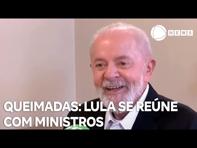 ⁣Lula se reúne com ministros para falar sobre queimadas