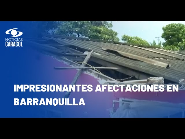 ⁣Fuerte vendaval destechó varias viviendas en Barranquilla