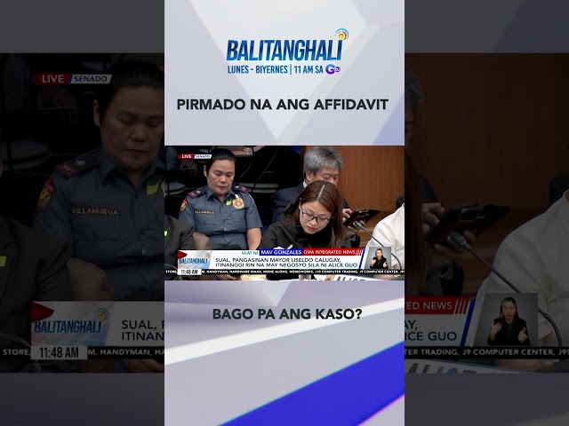 ⁣Pagpirma ni Alice Guo sa huling pahina ng affidavit niya bago pa siya samp... #shorts | Balitanghali