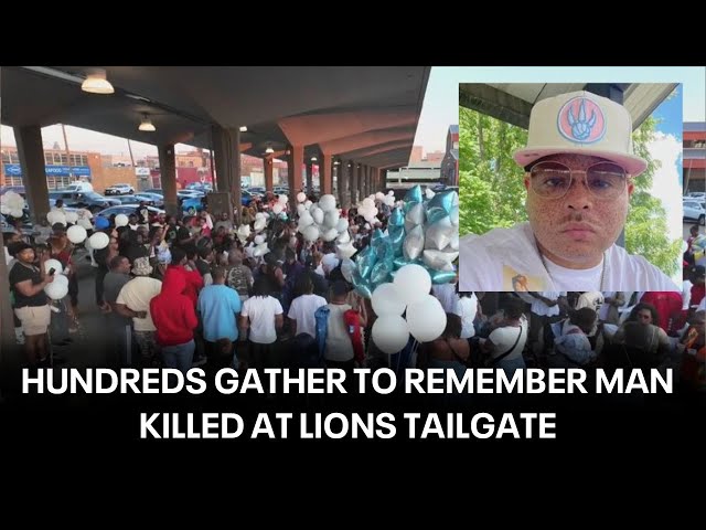 ⁣Hundreds gather to remember shooting victim killed during Lions tailgate at Eastern Market